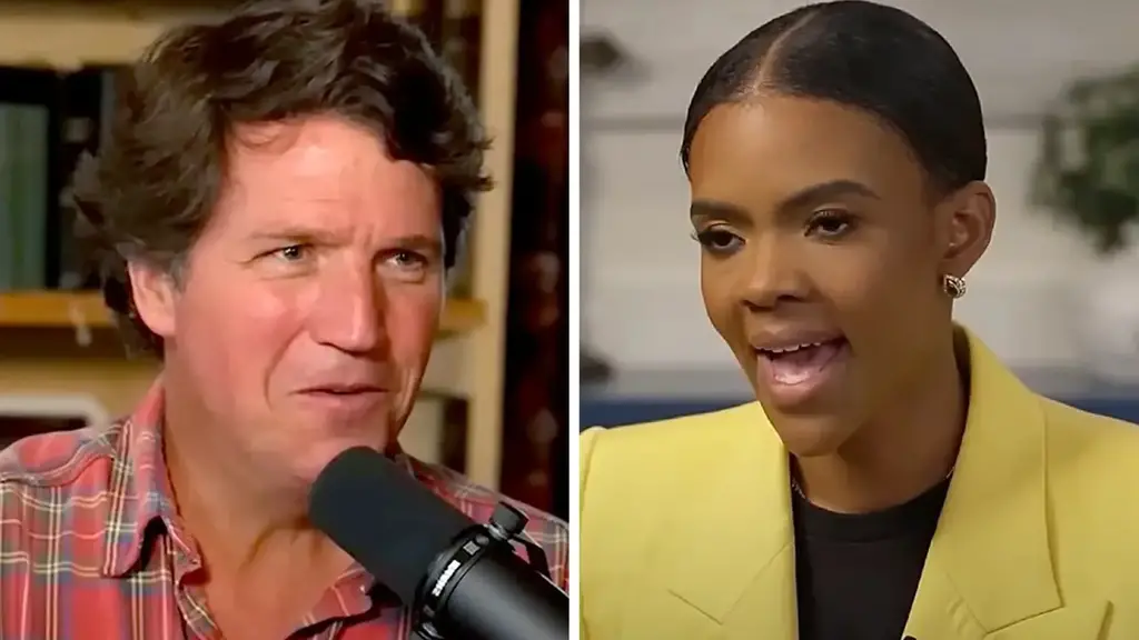 Tucker Carlson and Candace Owens