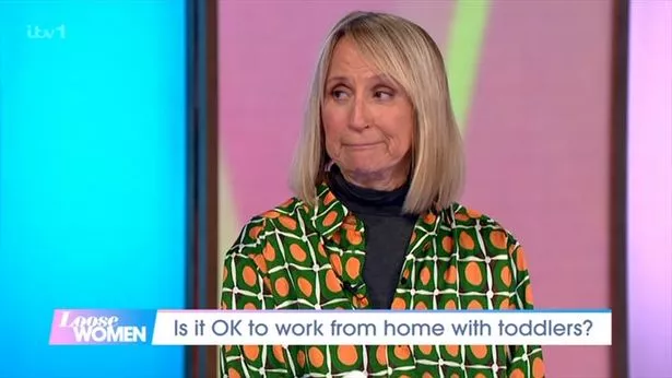 Loose Women panelist Carol slammed the mum's decision to work from home and care for her child at the same time