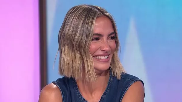 Frankie Bridge was left red-faced after making a racy comment about Sir Rod Stewart live on air as the panel chatted with Penny Lancaster about her husband's health