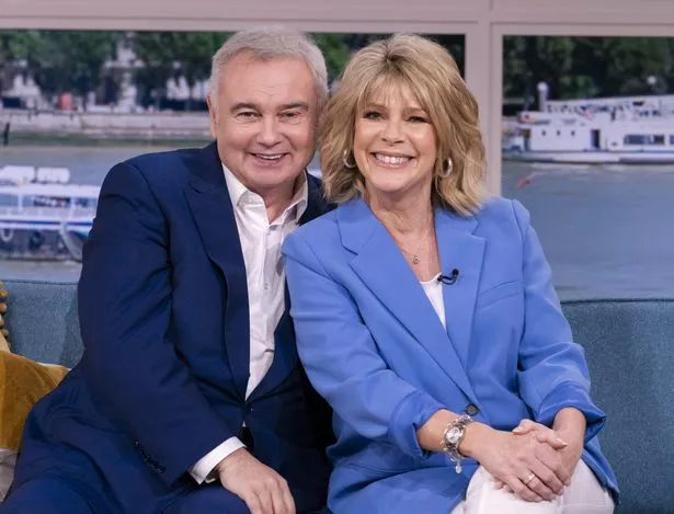 Editorial use onlyMandatory Credit: Photo by Ken McKay/ITV/REX/Shutterstock (12374716cf)Eamonn Holmes, Ruth Langsford'This Morning' TV show, London, UK - 27 Aug 2021