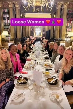 Loose Women stars enjoy a Christmas bash