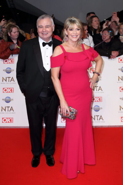 Eamonn Holmes and Ruth Langsford smiling at NTAs