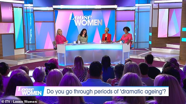 The TV presenter, 64, lifted the lid on the changes she's noticed in her body since she hit 60 as the panel were discussing 'dramatic ageing'