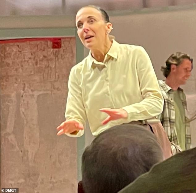 Police are launching a probe into a bomb threat targeting the West End theatre where Amanda Abbington, 50, was performing (pictured)