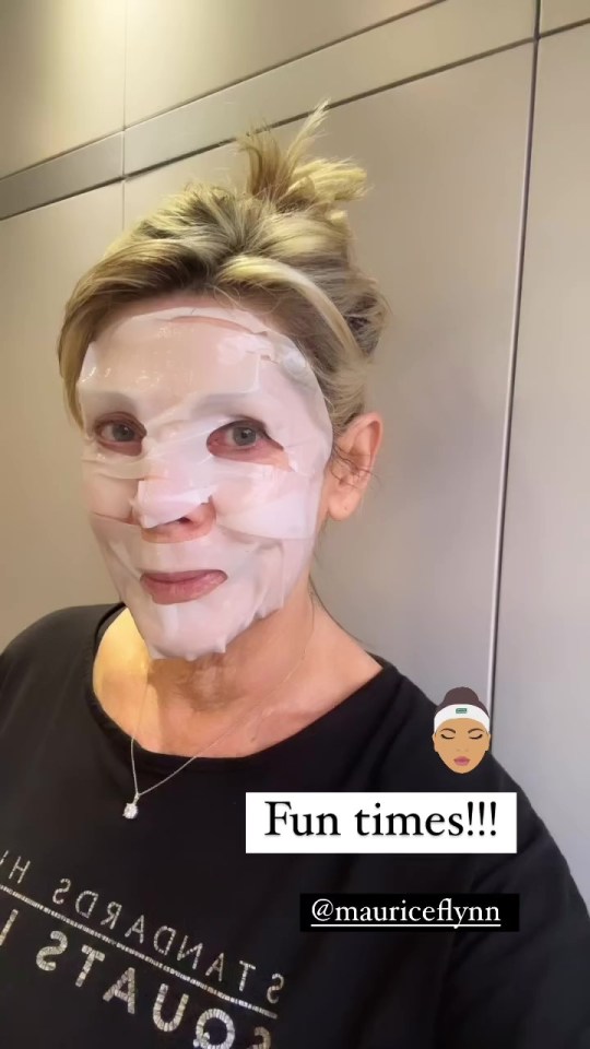 Ruth showed off her face masks and tanning products